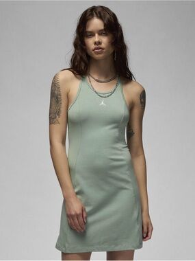 NWT Jordan Women's Slim Knit Dress Jade Smoke Green - Size Small